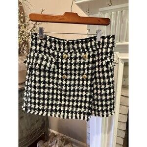 House of Harlow 1960 Houndstooth Skort Wool Blend size Small S EUC